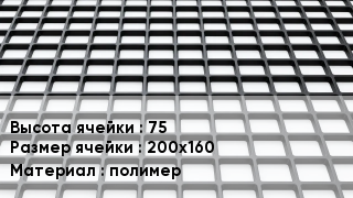 Георешетка 75 Ячейка: 200х160 полимер
